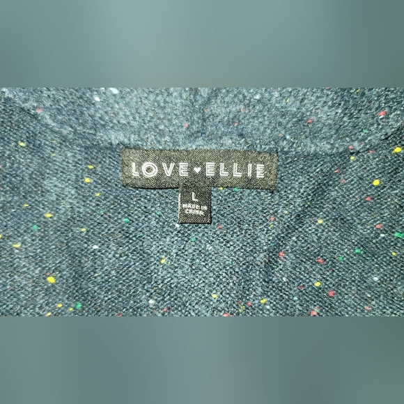 Love Ellie Long Sleeve Cardigan Sweater Two Tone - Picture 7 of 8